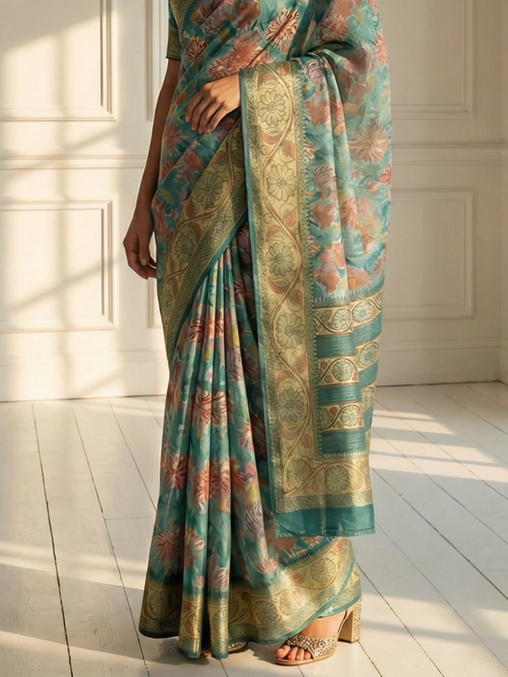 Nikita Floral Dola Silk Saree