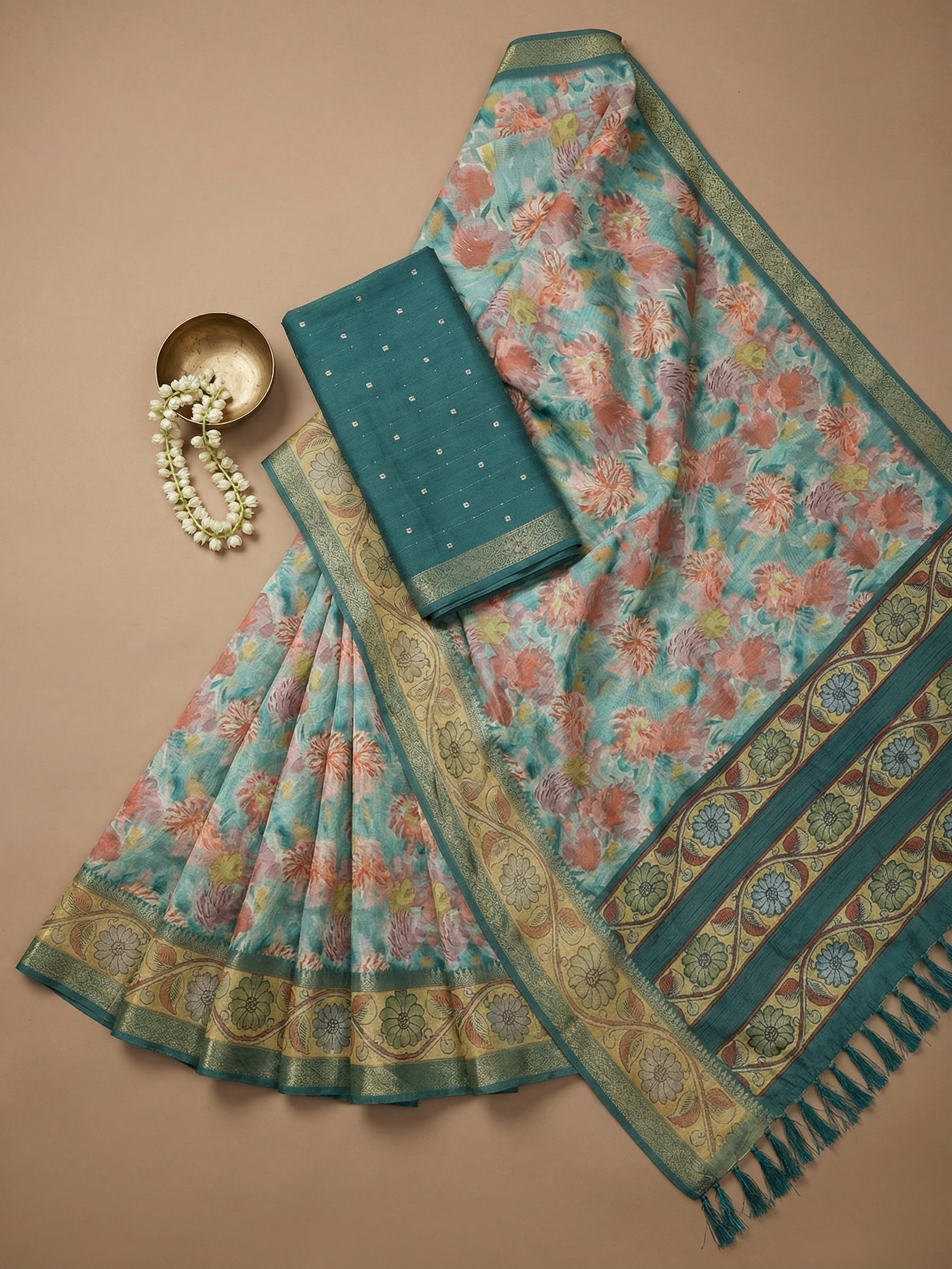 Nikita Floral Dola Silk Saree