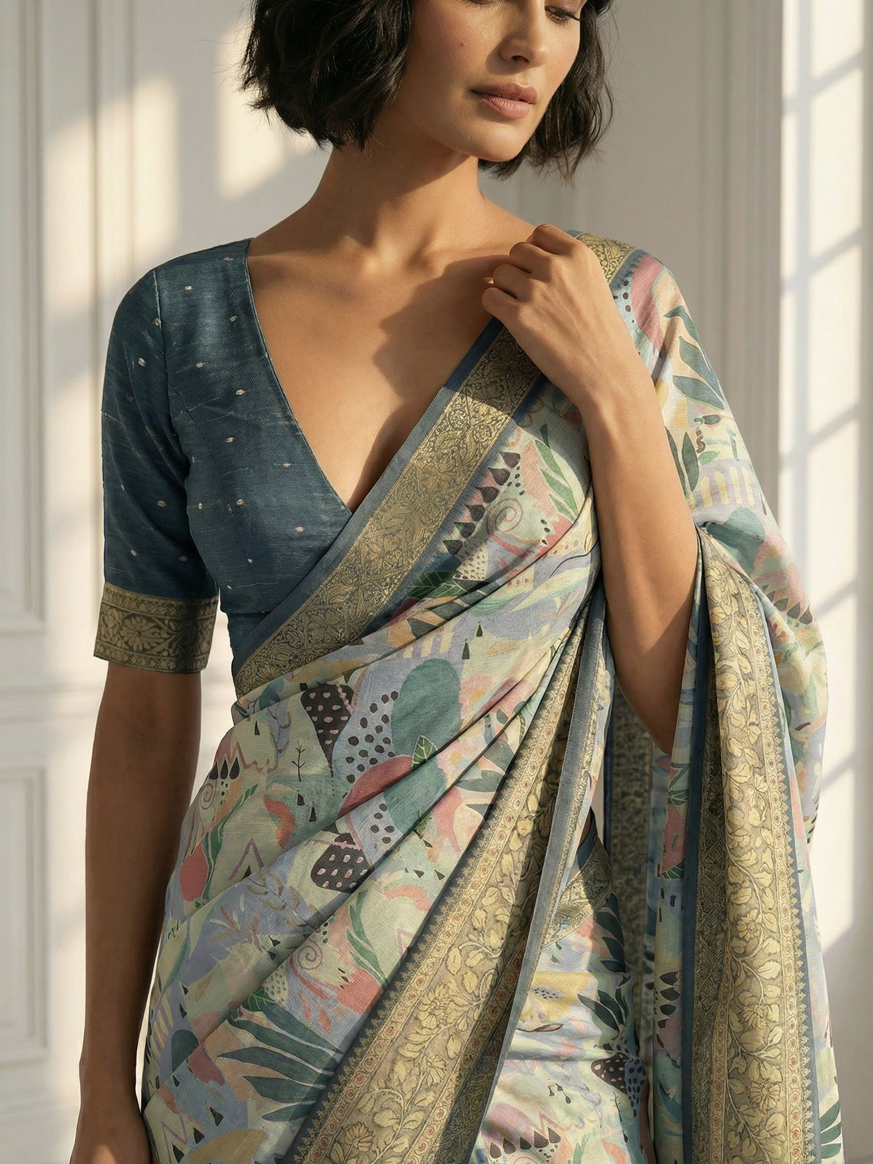 Vidya Blue Saree