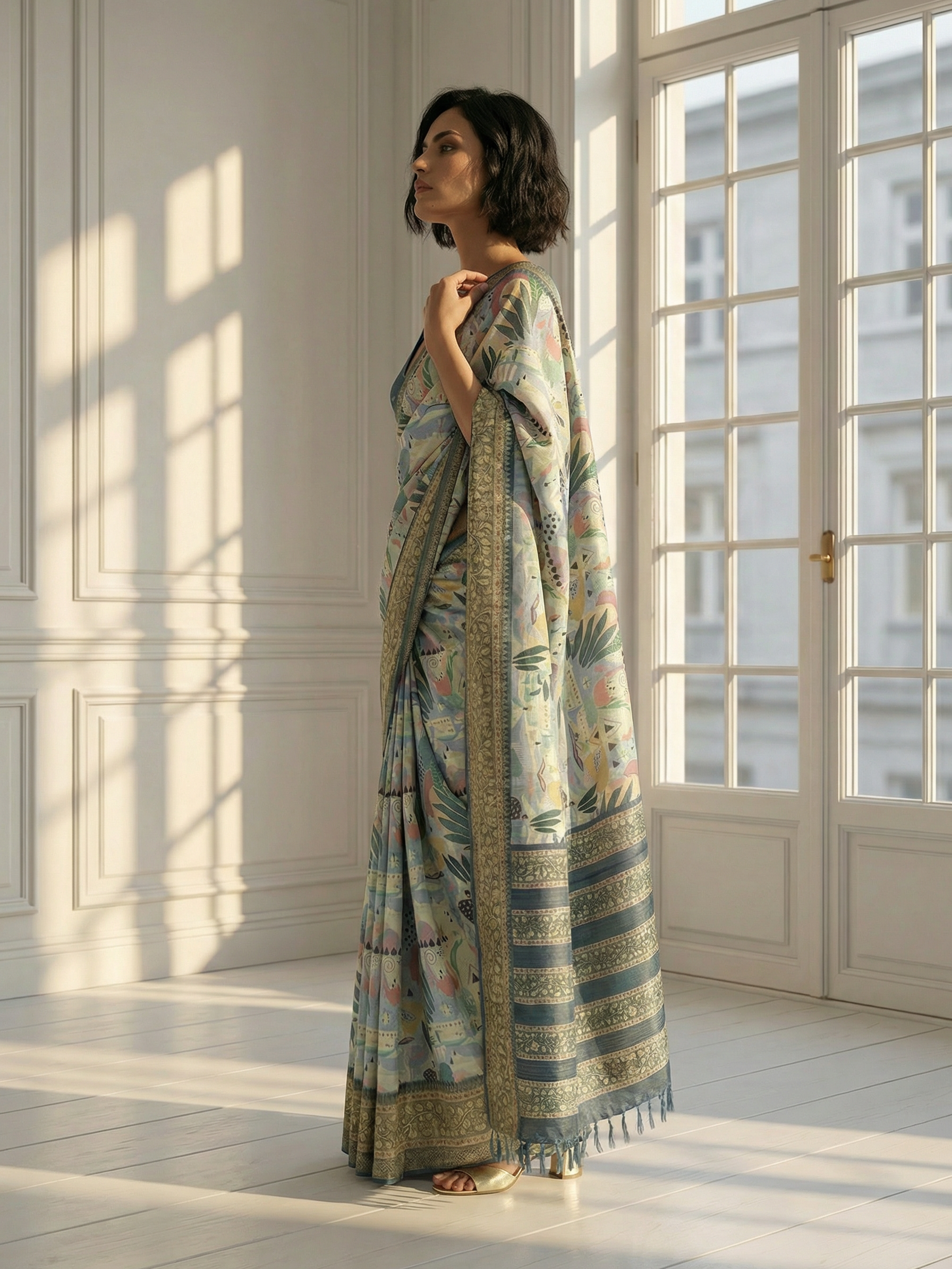 Vidya Blue Saree