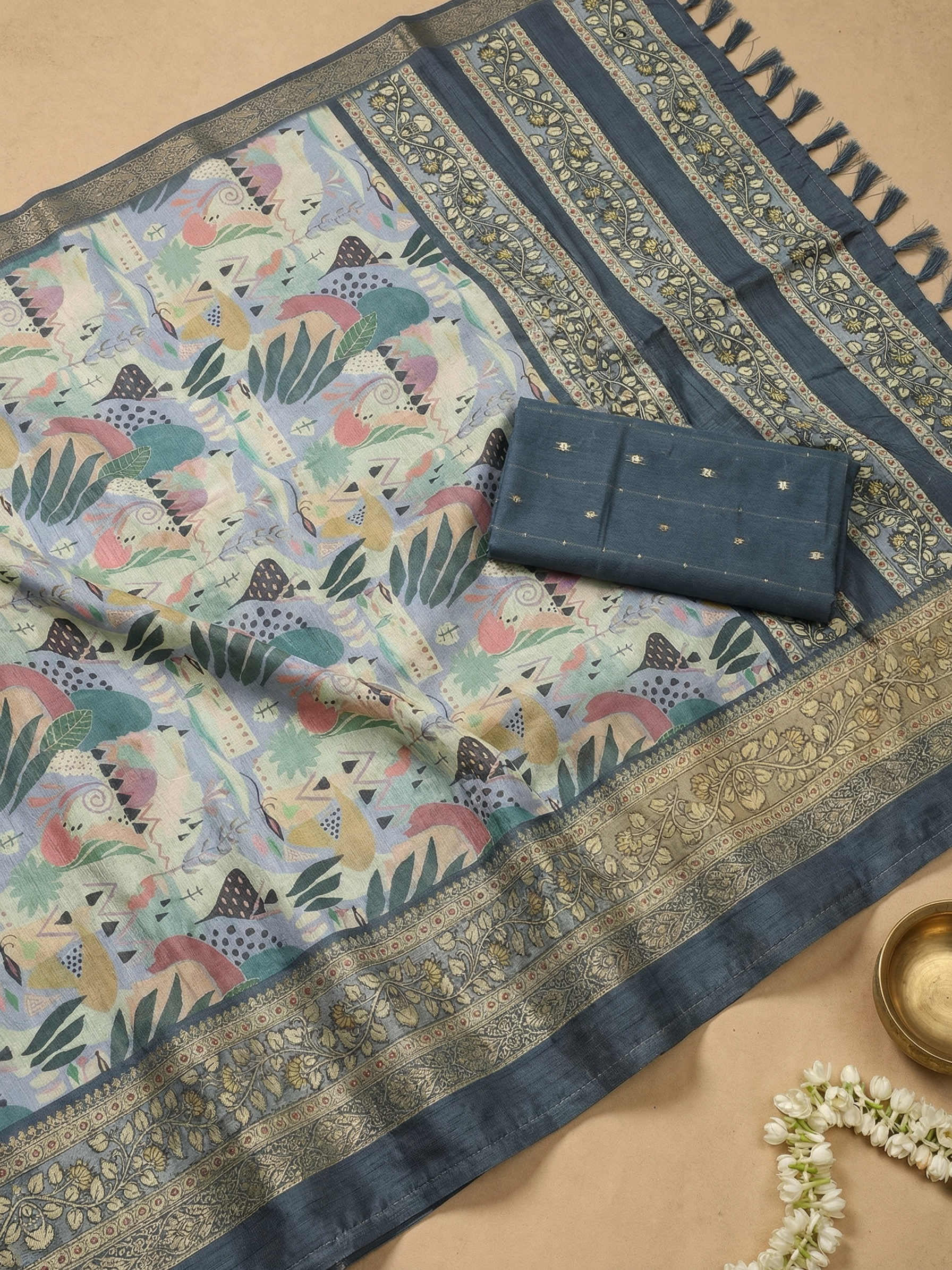 Vidya Blue Saree
