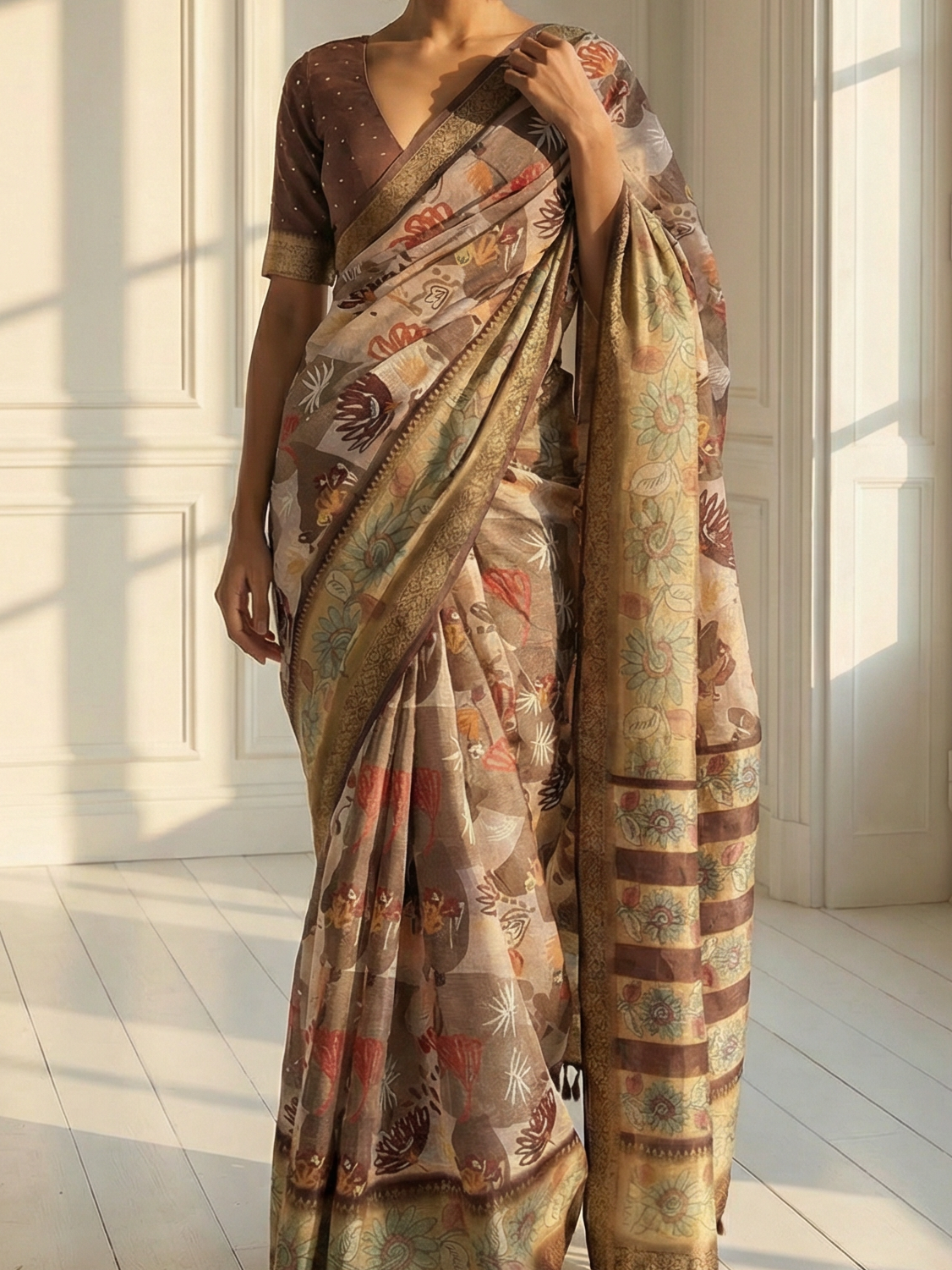 Rakhi Floral Saree