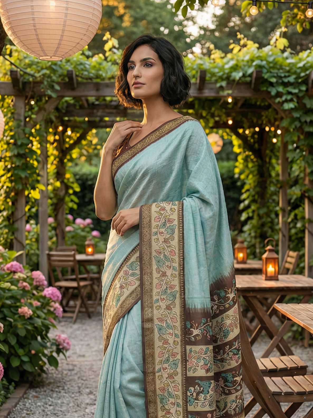 Aashna Blue Saree