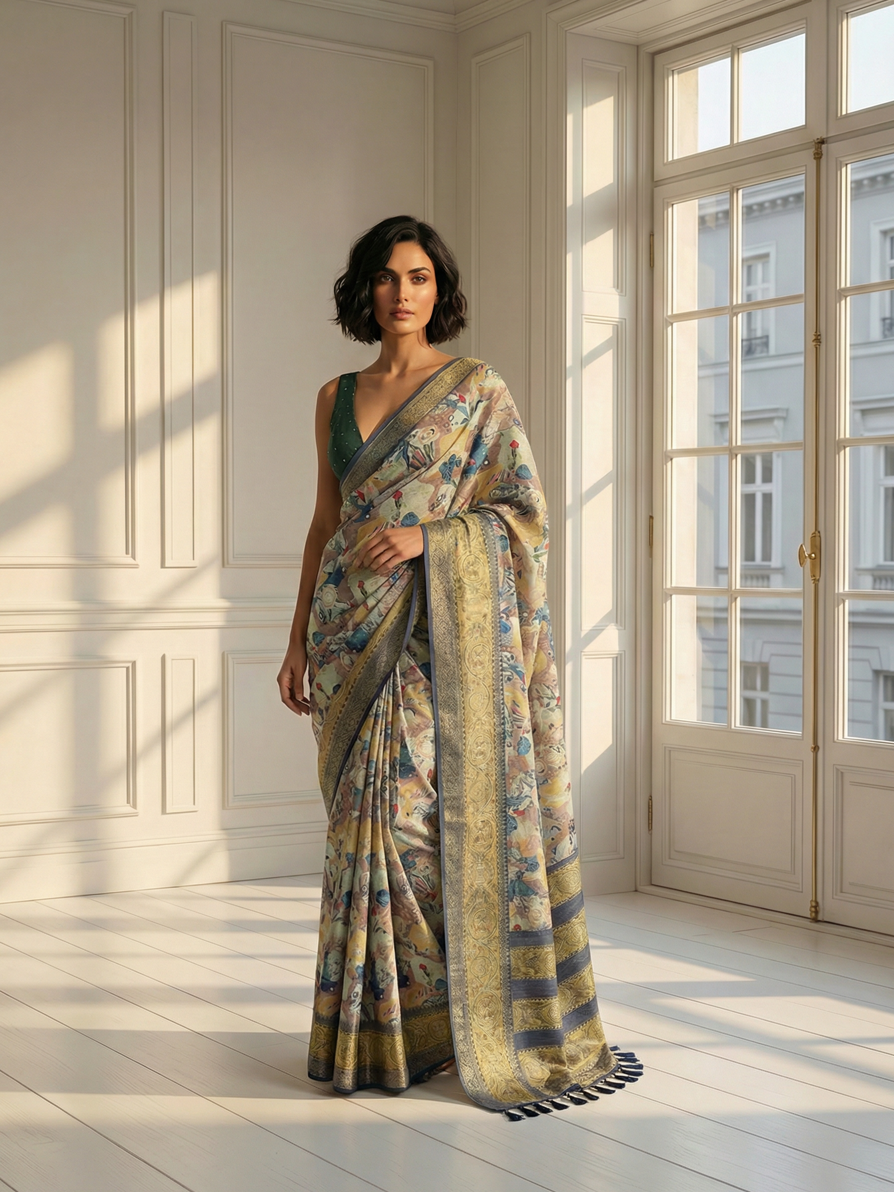 Palak Dola Silk Saree