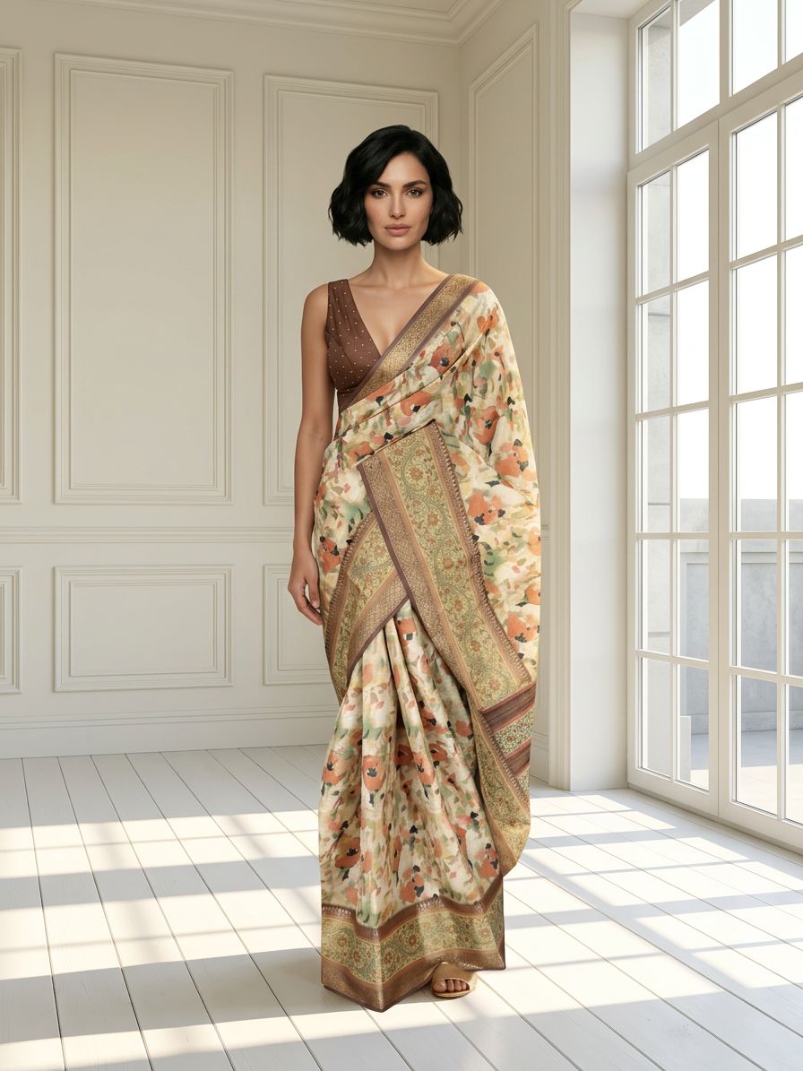 Peach Mist Saree