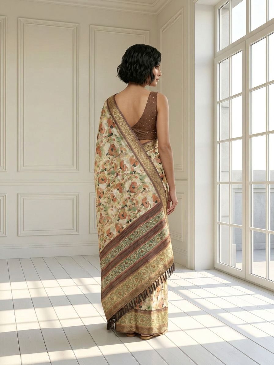 Peach Mist Saree
