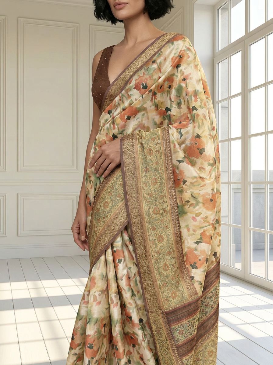 Peach Mist Saree