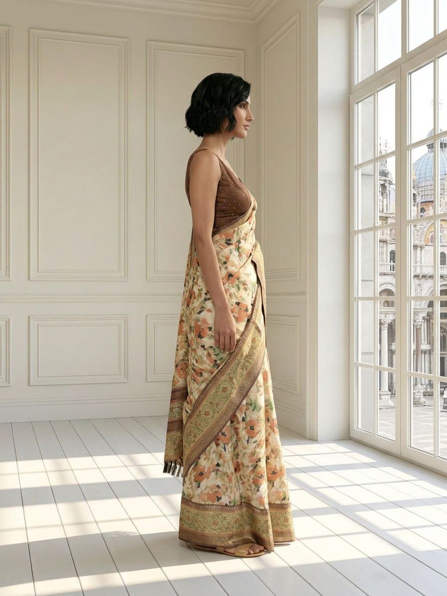 Peach Mist Saree