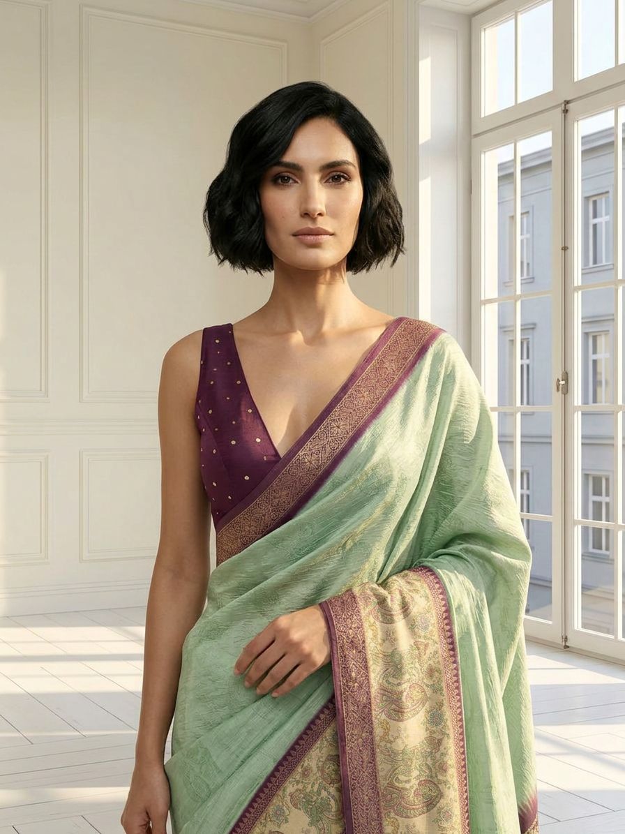 Mint Magic saree