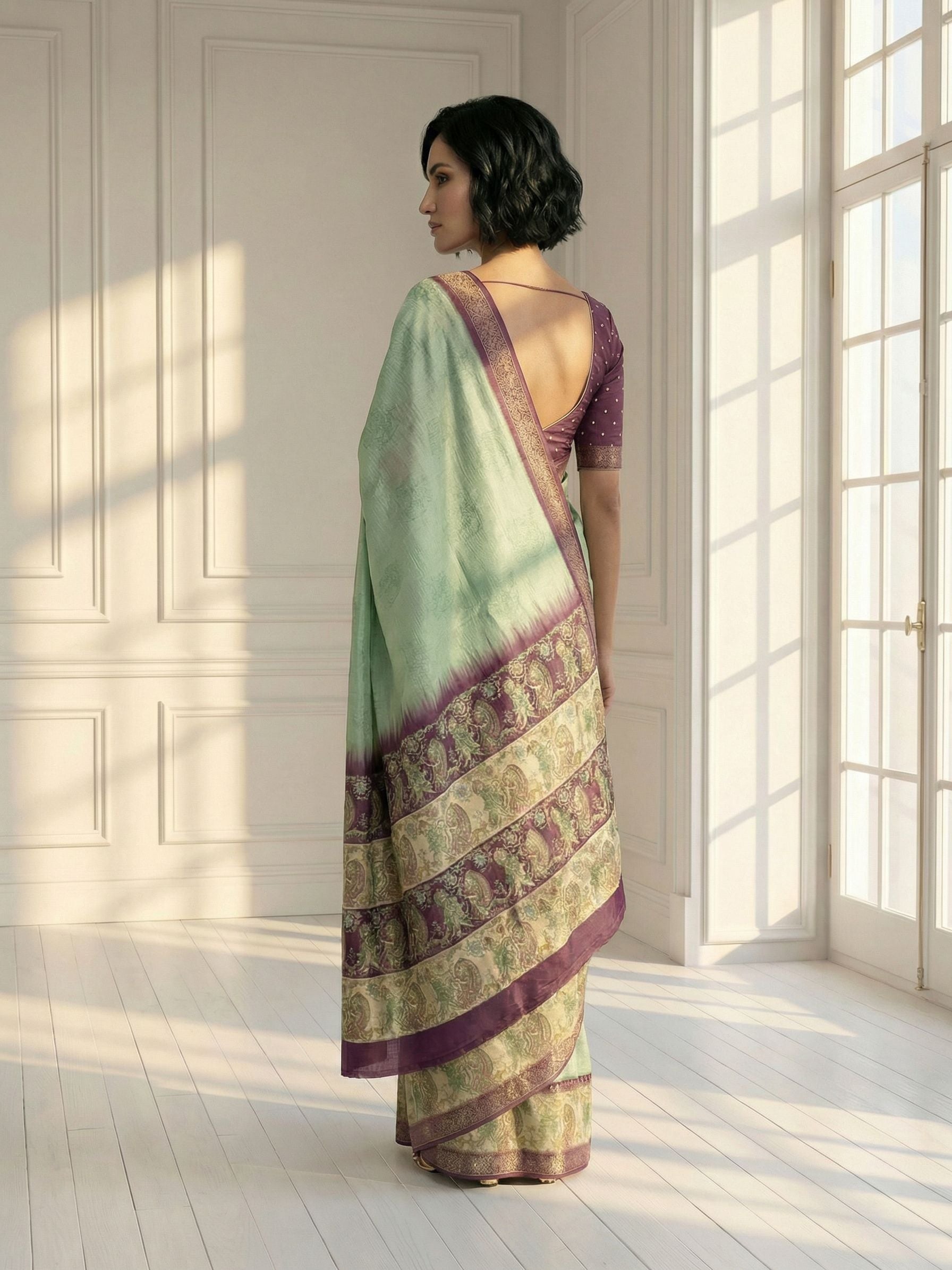 Mint Magic saree