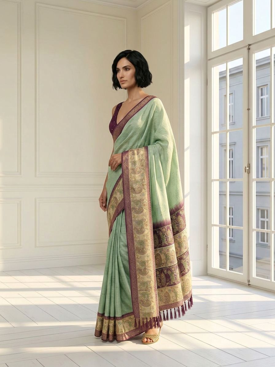 Mint Magic saree