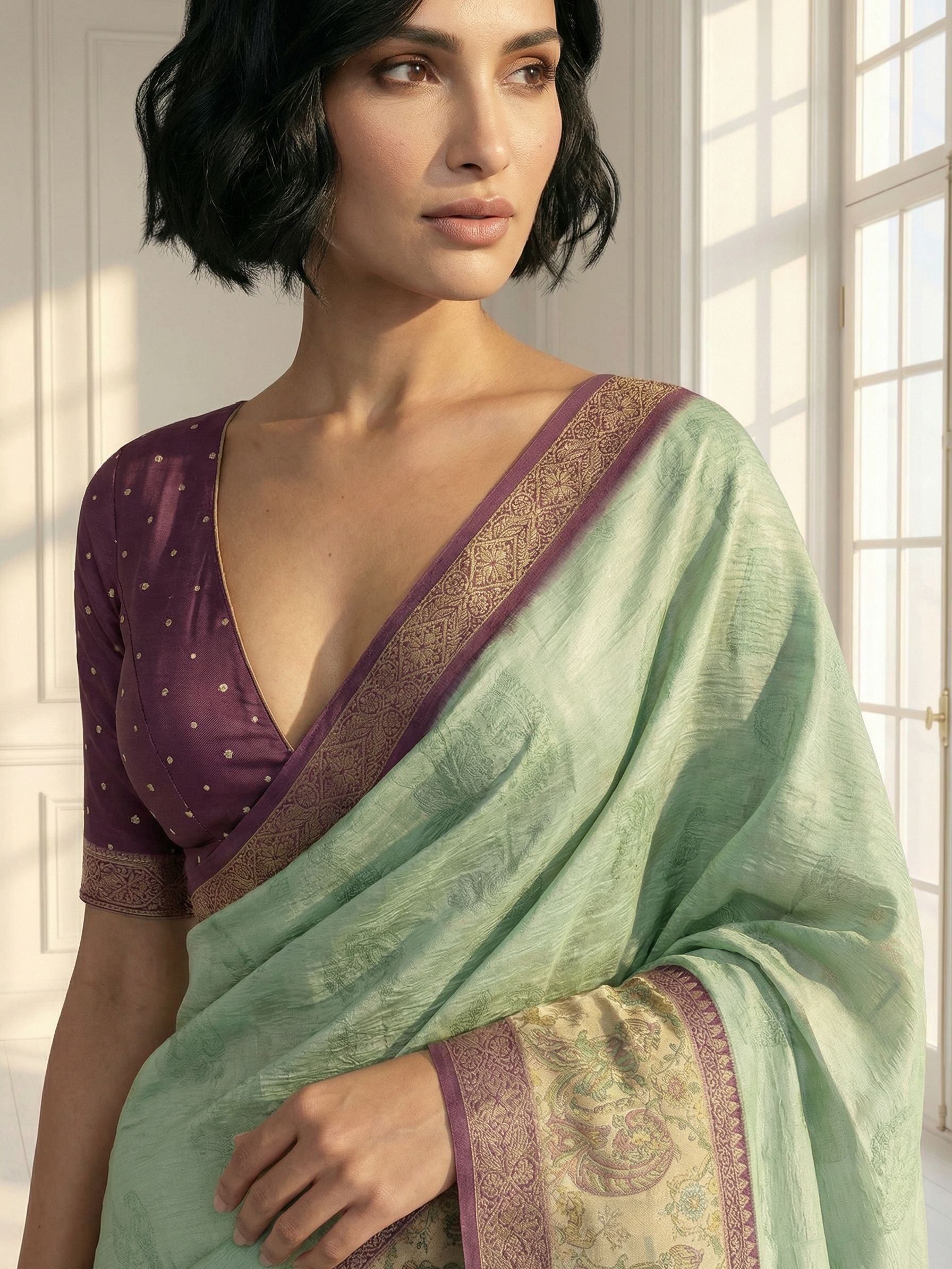 Mint Magic saree