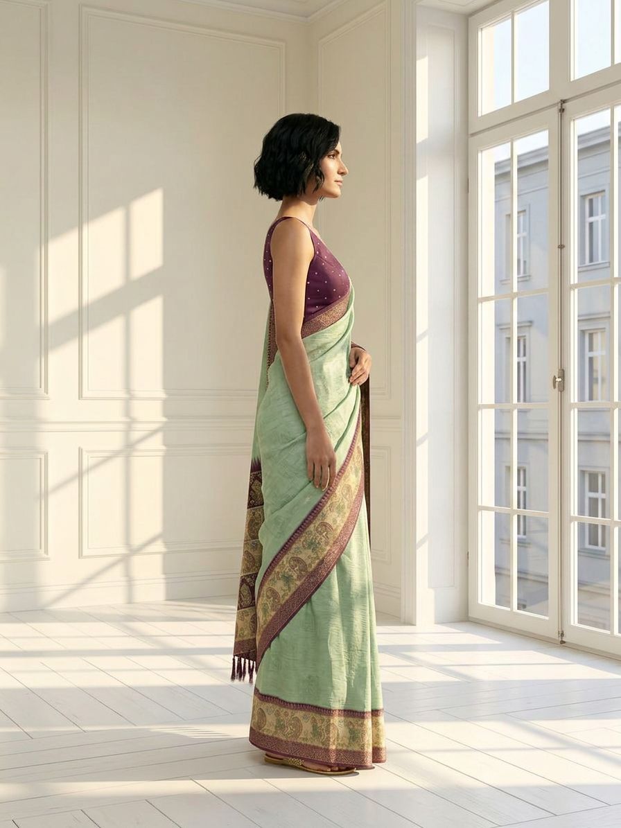 Mint Magic saree