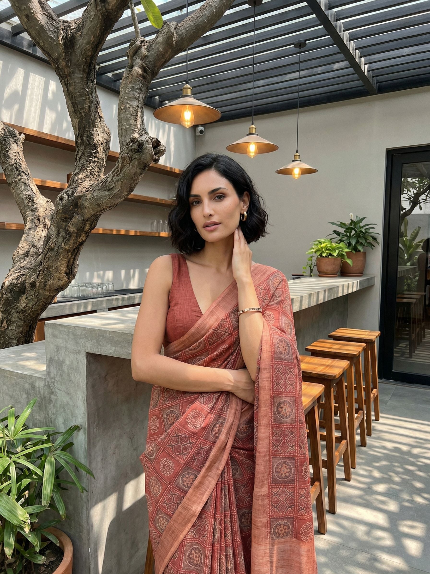 Clay Circles Saree