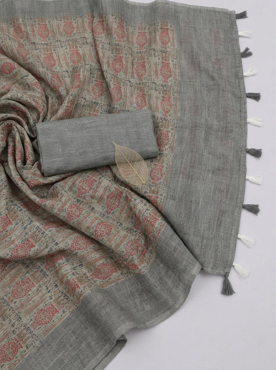 Soft Slate Saree