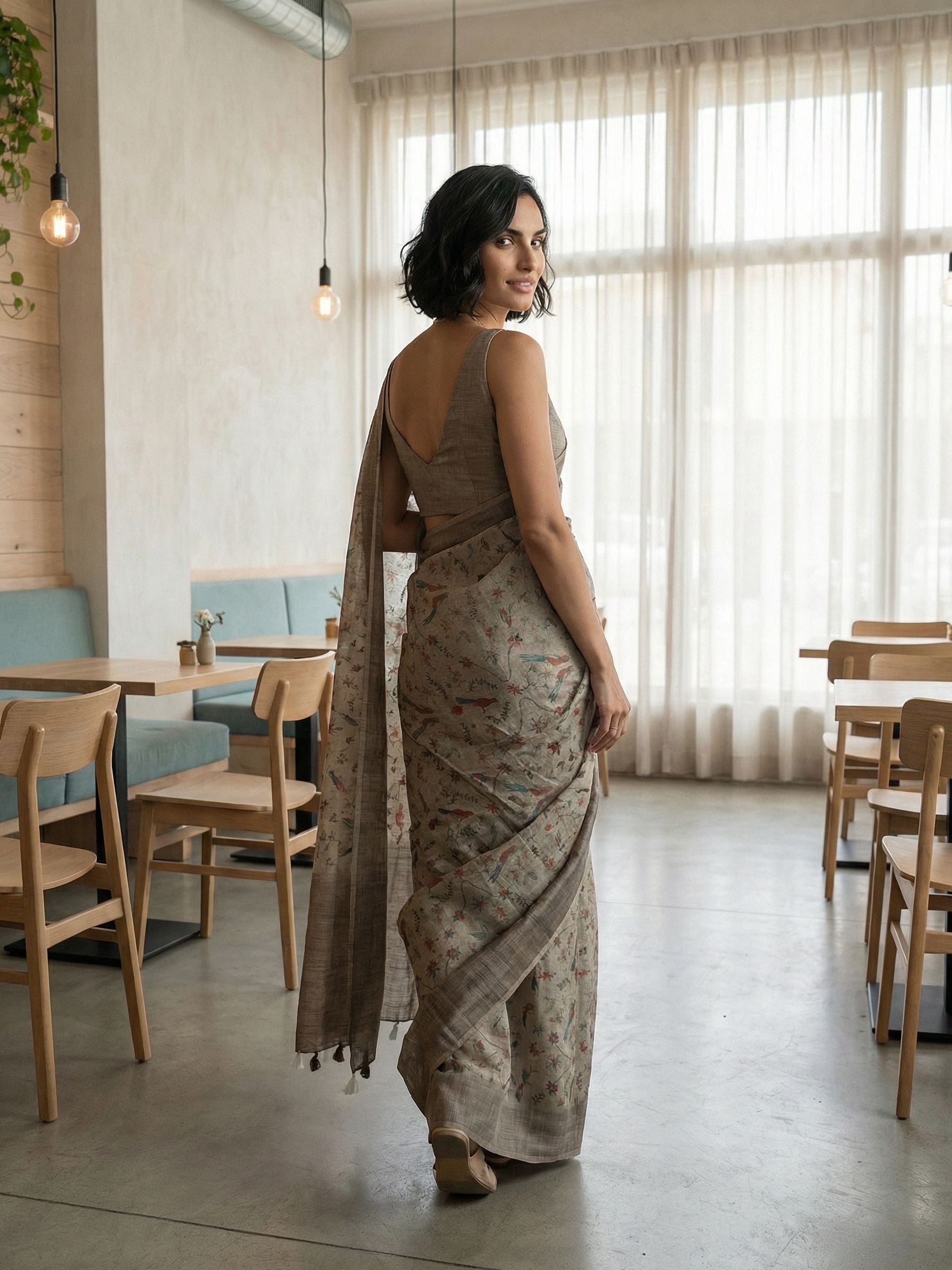 Sand Sparrow Saree