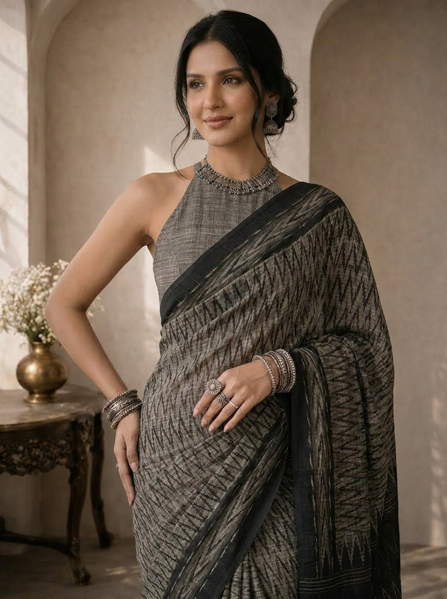 Zoya Black Saree