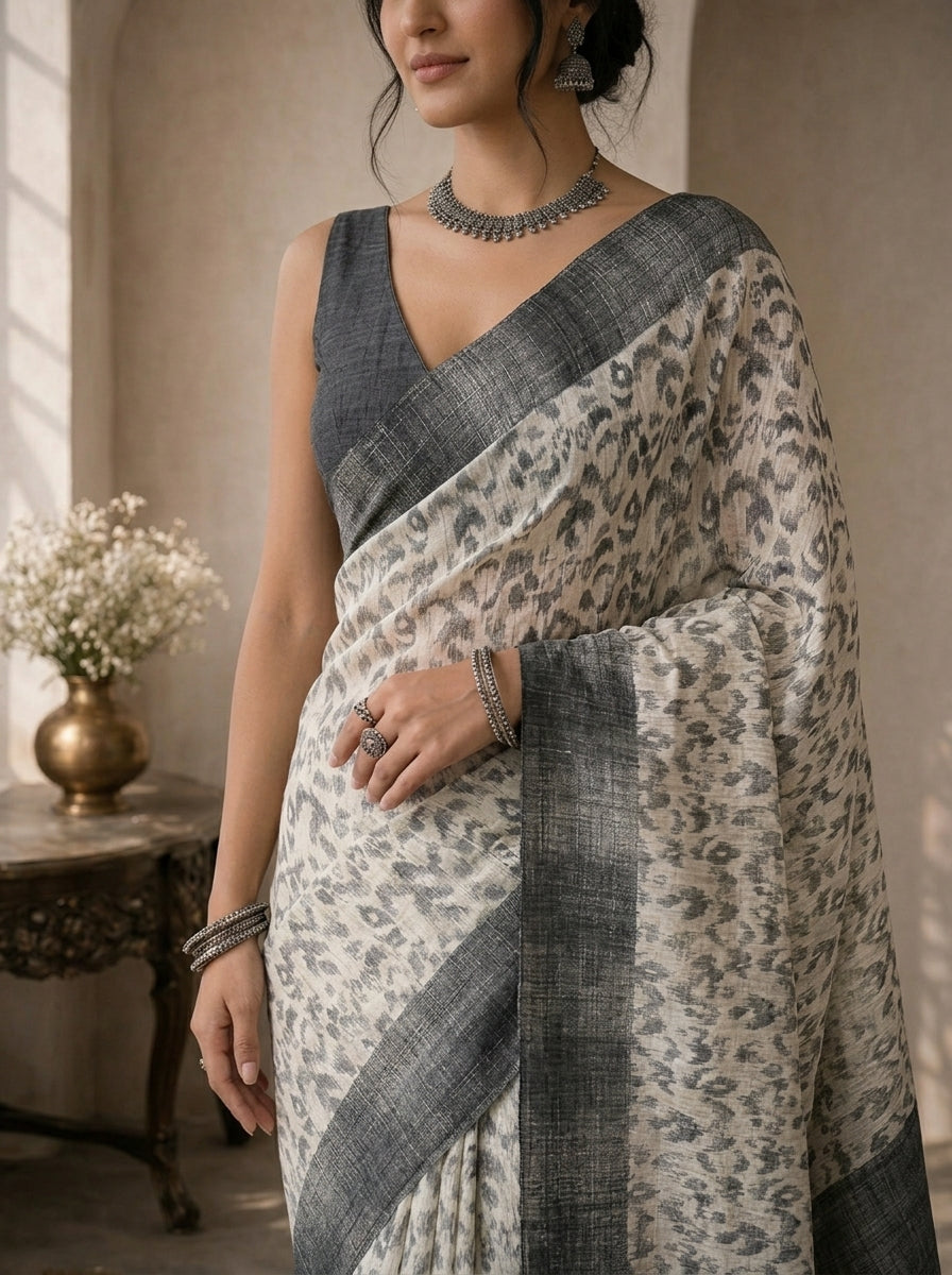 Prachi Grey Saree