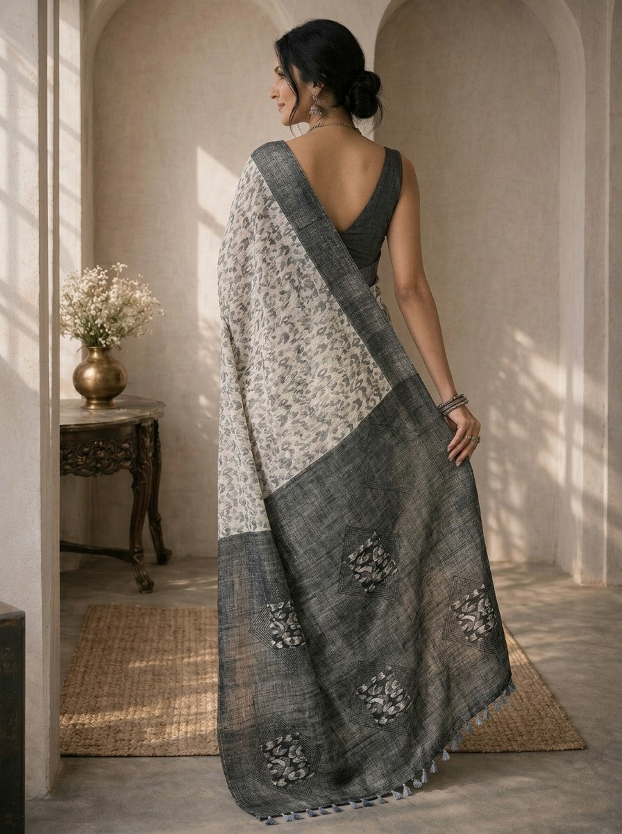 Prachi Grey Saree