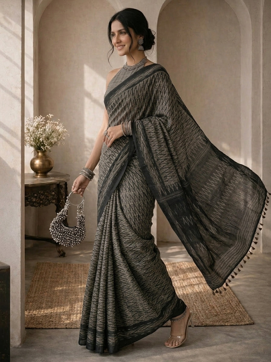 Zoya Black Saree