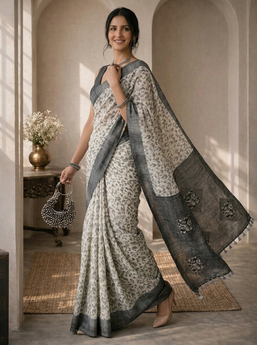 Prachi Grey Saree