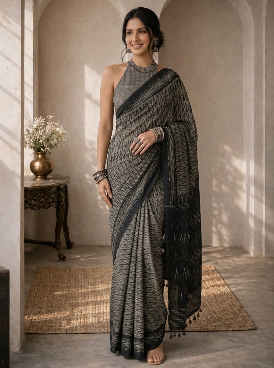 Zoya Black Saree