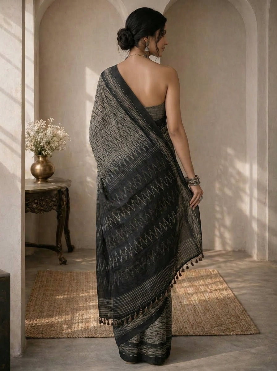 Zoya Black Saree