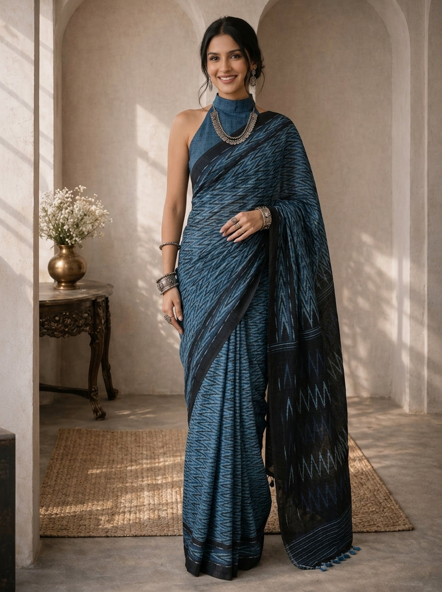 Riva Blue Saree