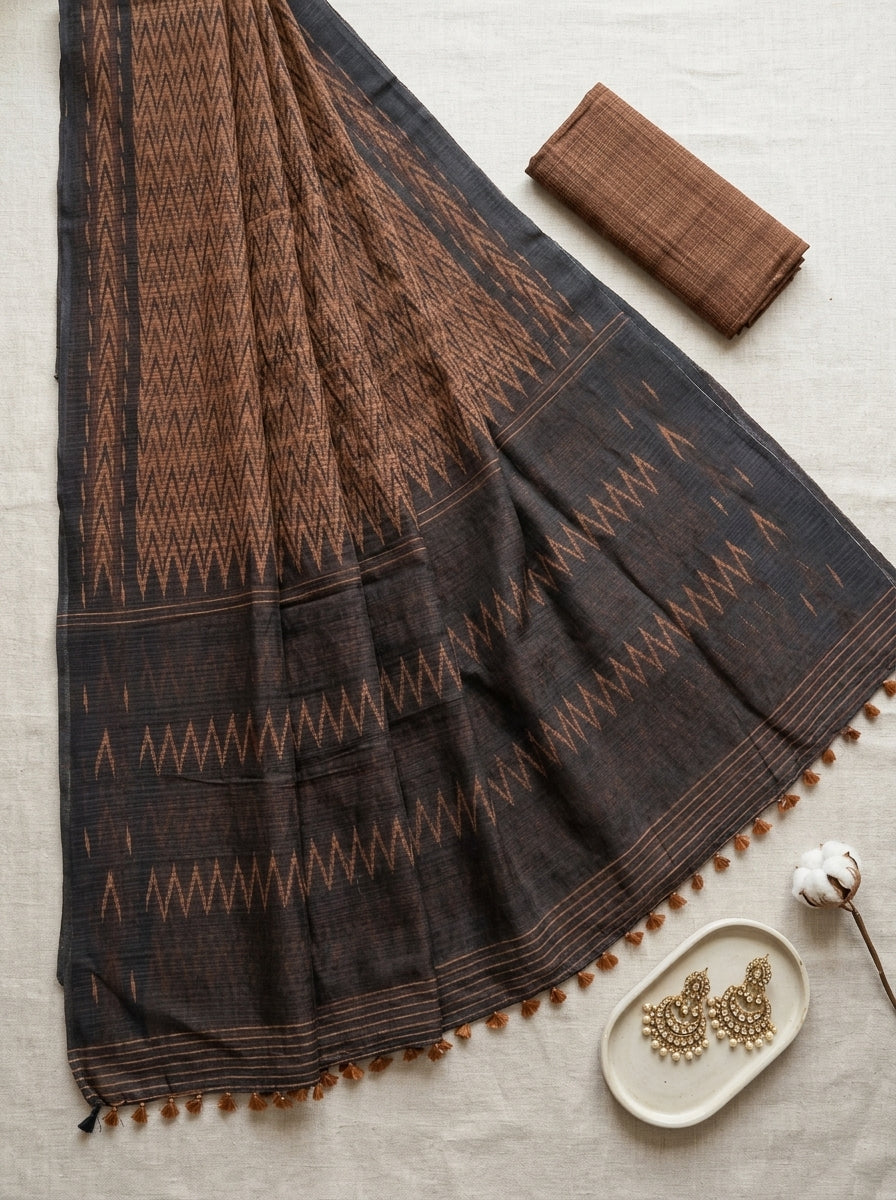 Rahi Brown Saree