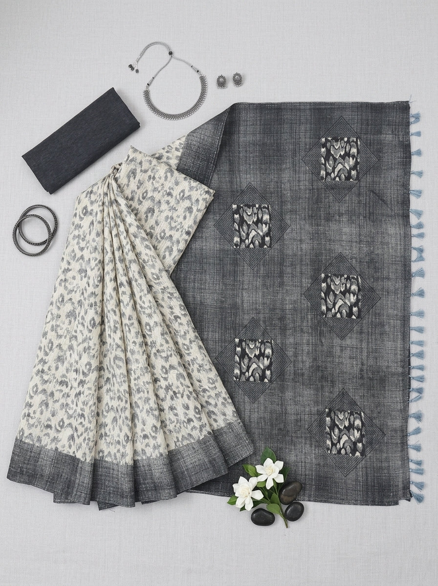 Prachi Grey Saree