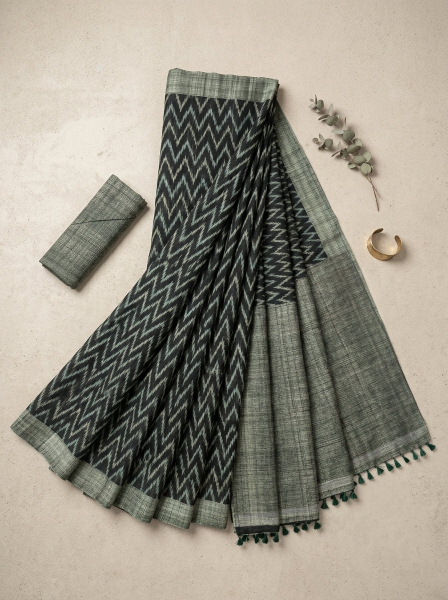 Zoya Dark Green Saree