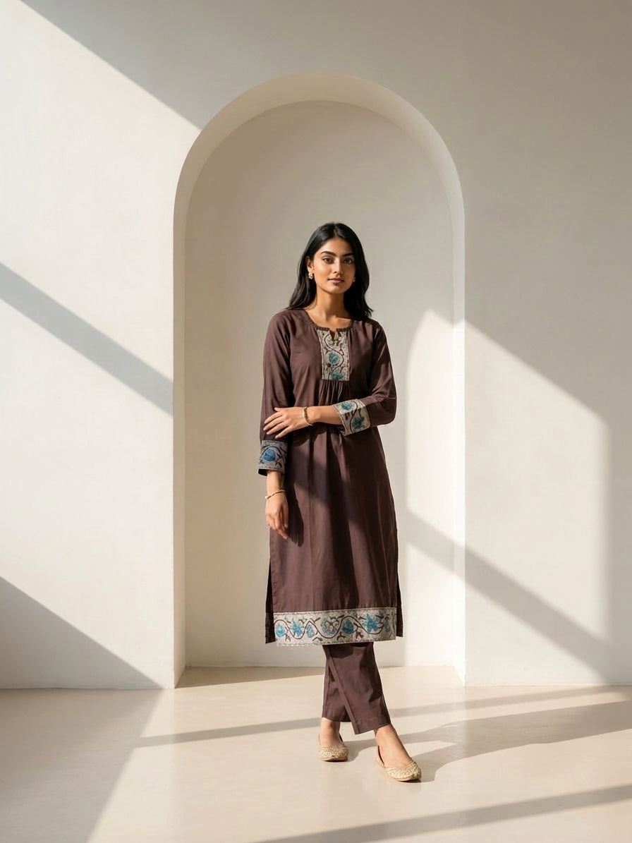 Brown Raahi Suit Set