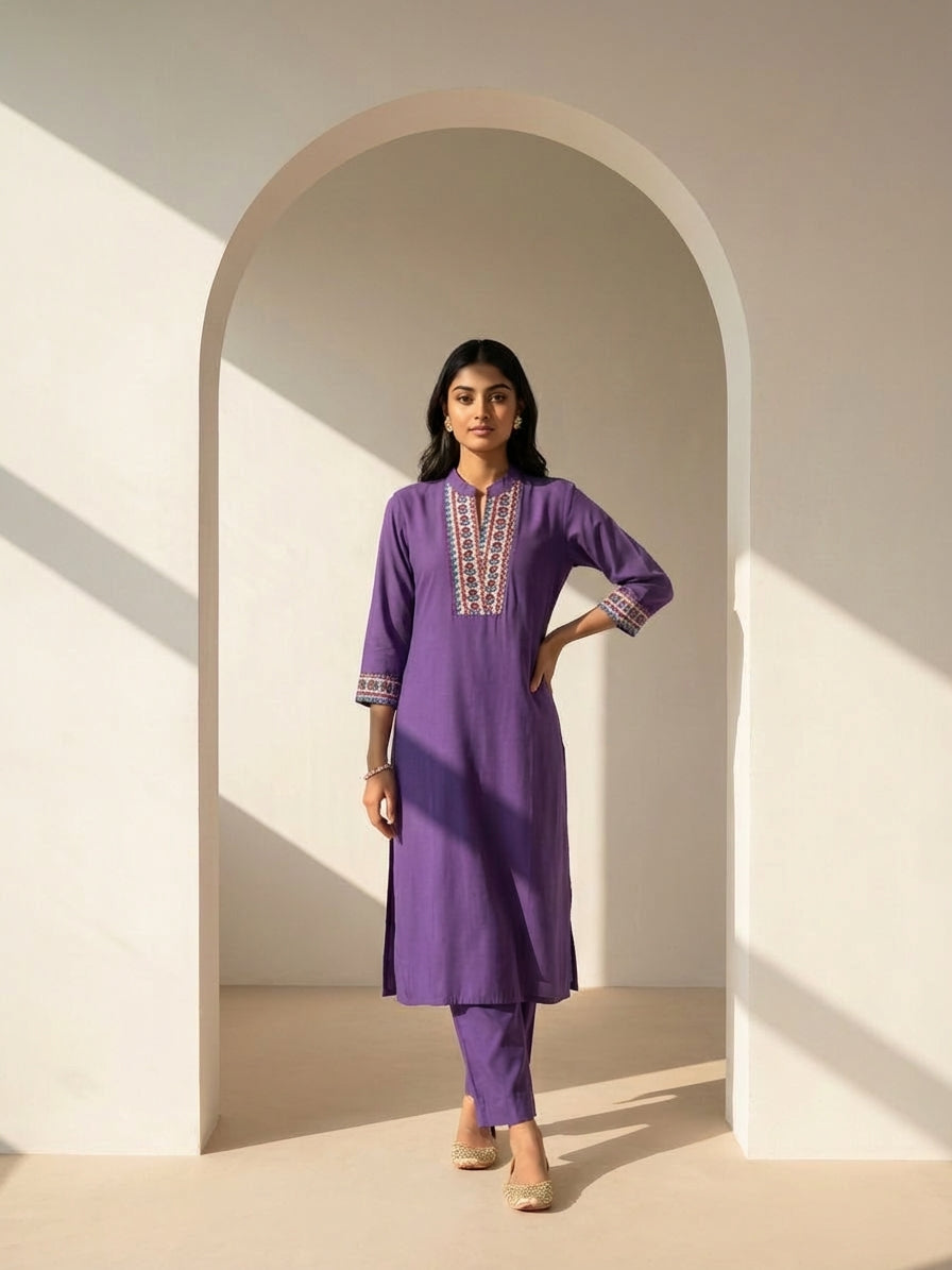 Purple Pankh Suit Set