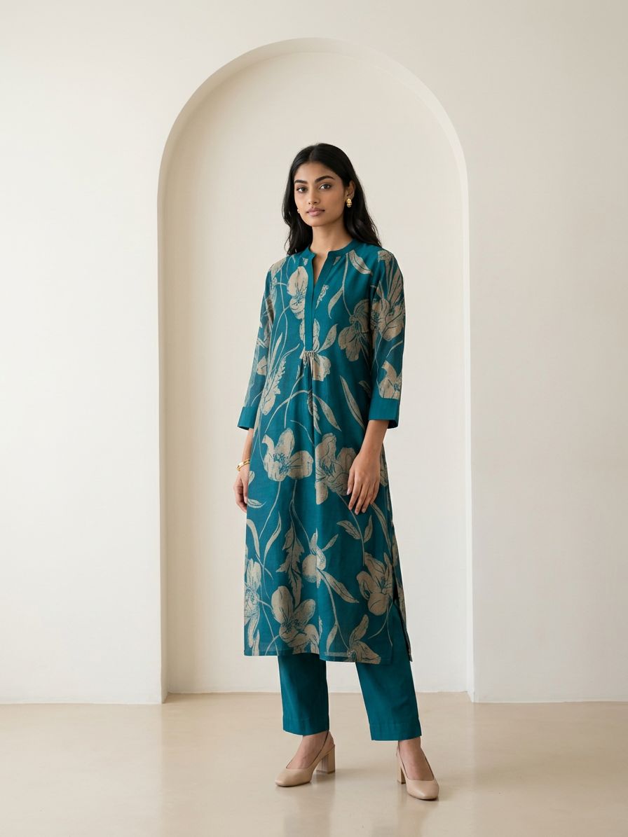 Aqua Blossom Suit Set