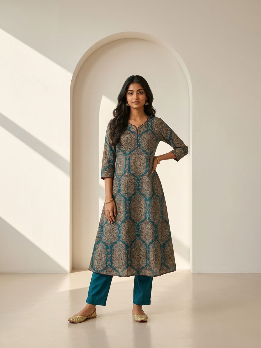 Tanvi Teal Suit Set