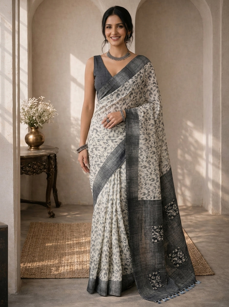 Prachi Grey Saree