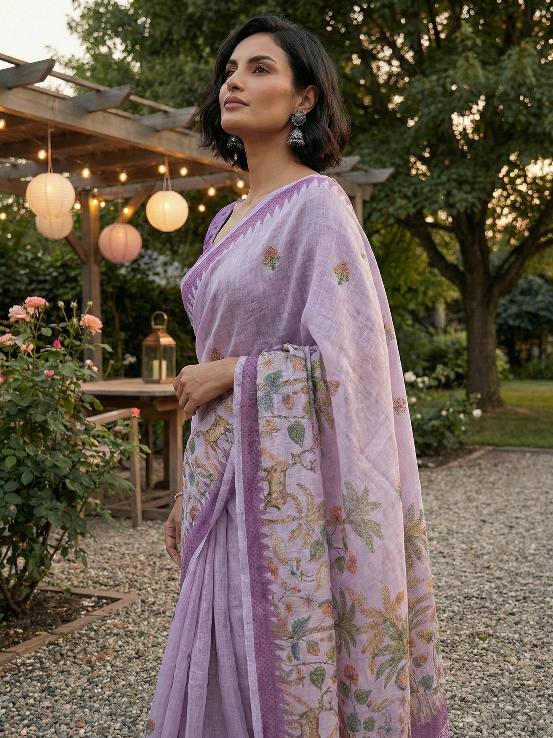 Purple Grace Saree