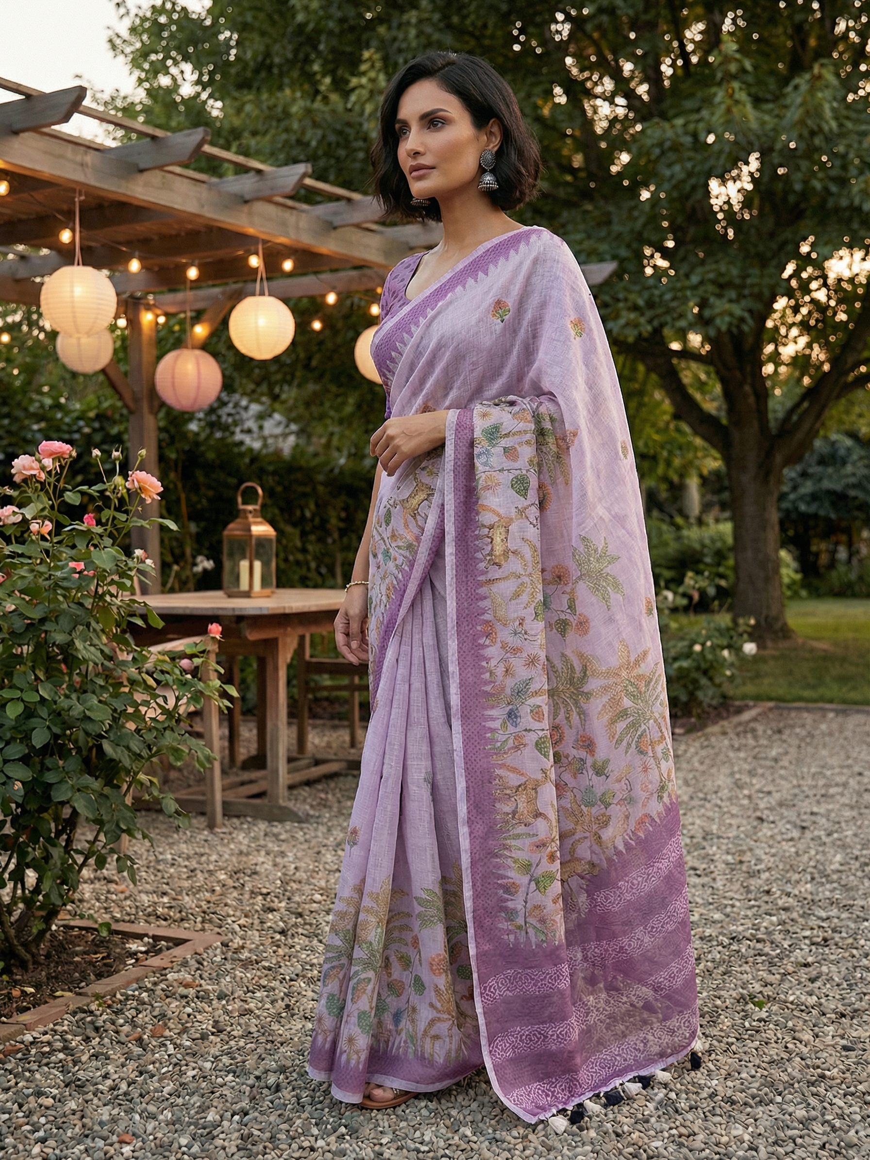 Purple Grace Saree