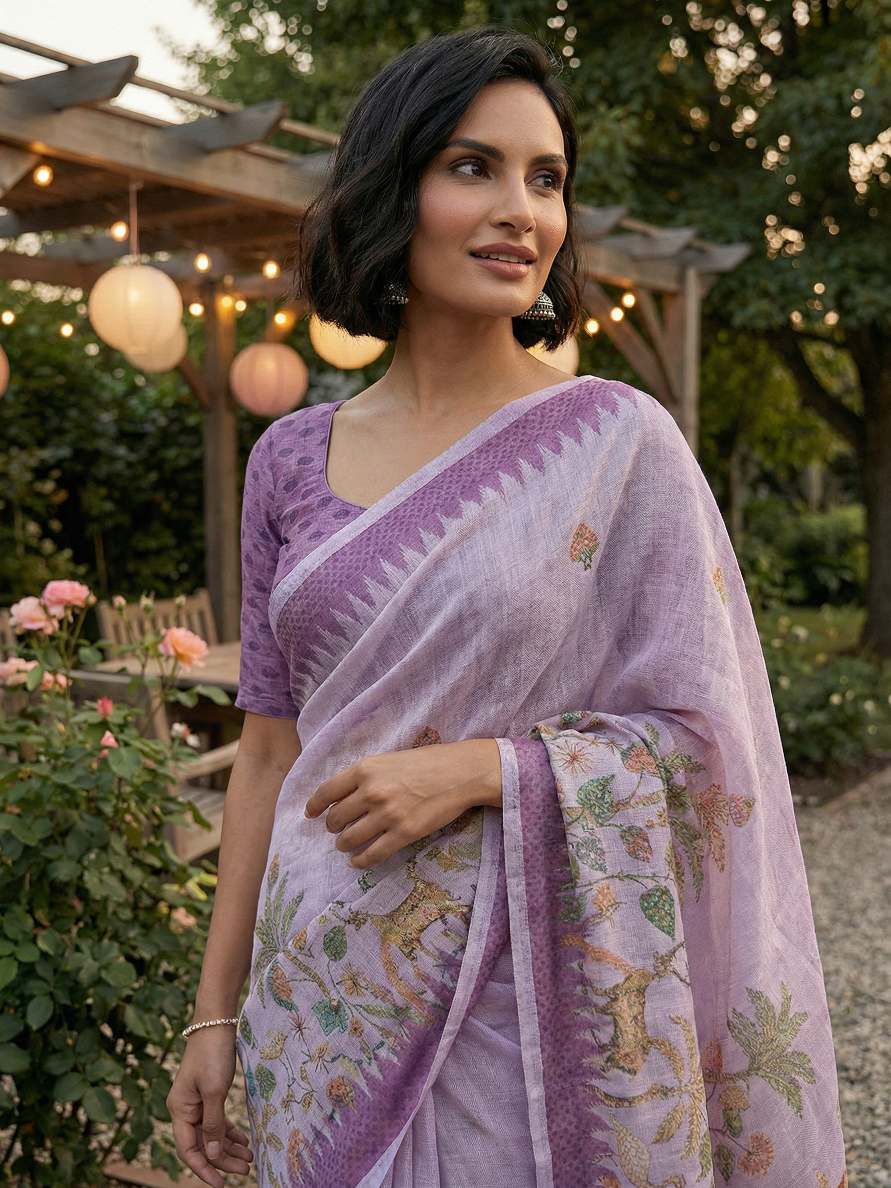 Purple Grace Saree