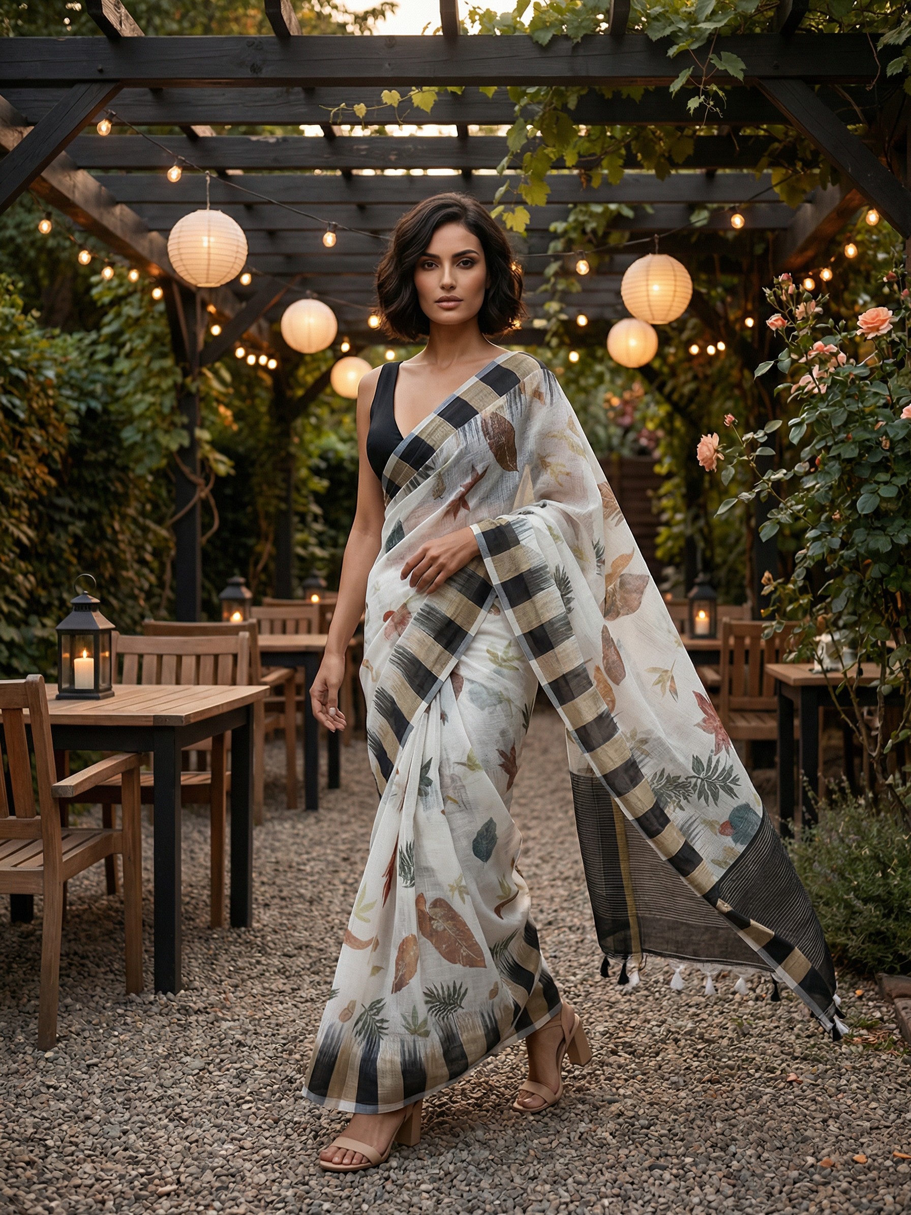 Pranali Linen Saree