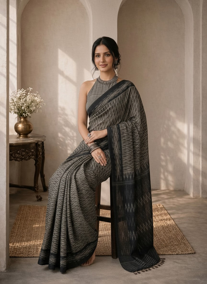 Zoya Black Saree