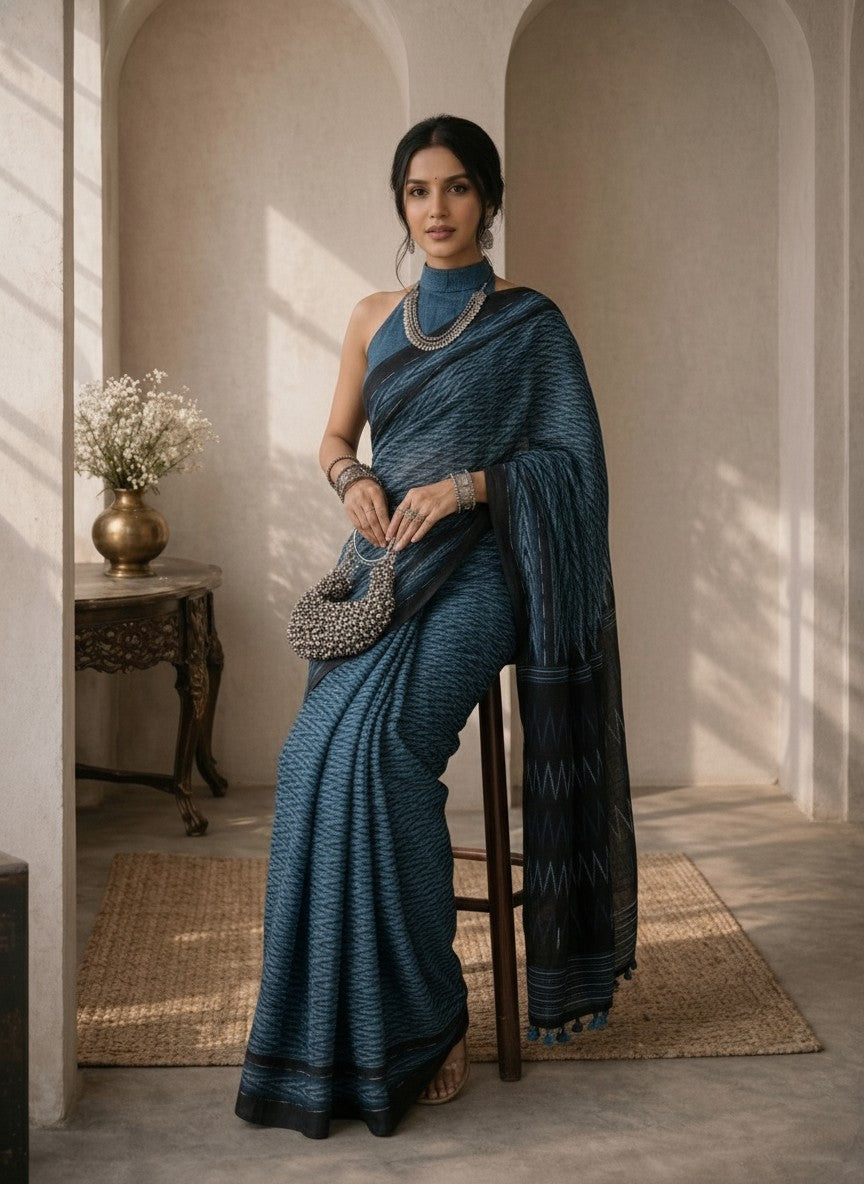 Riva Blue Saree