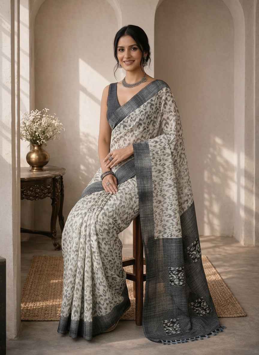 Prachi Grey Saree