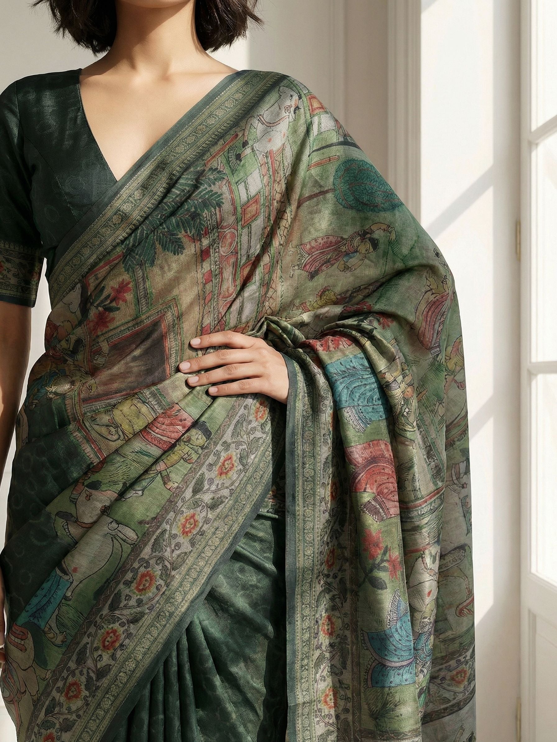 Green Sundar Saree