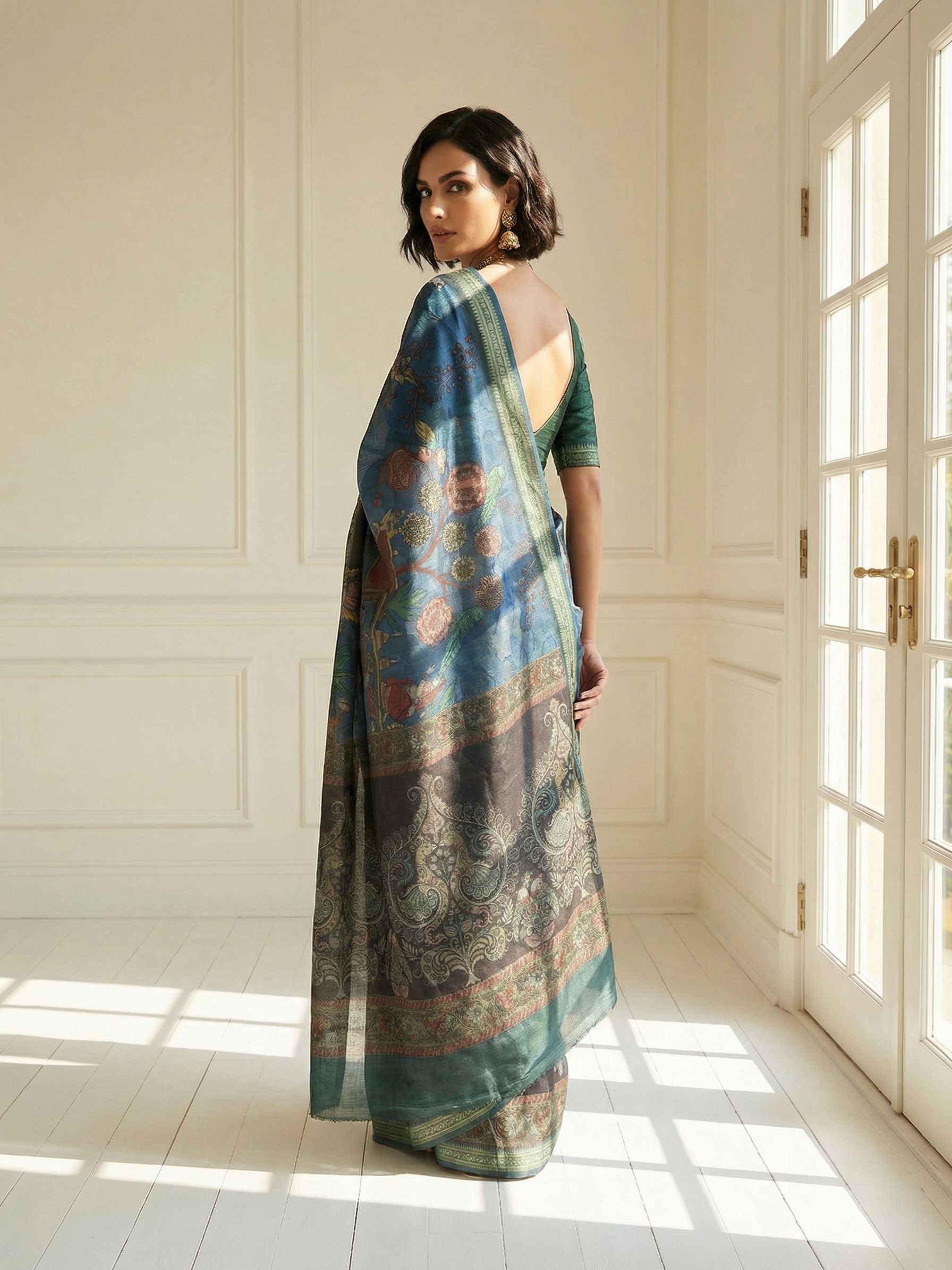 Blue Shade Saree