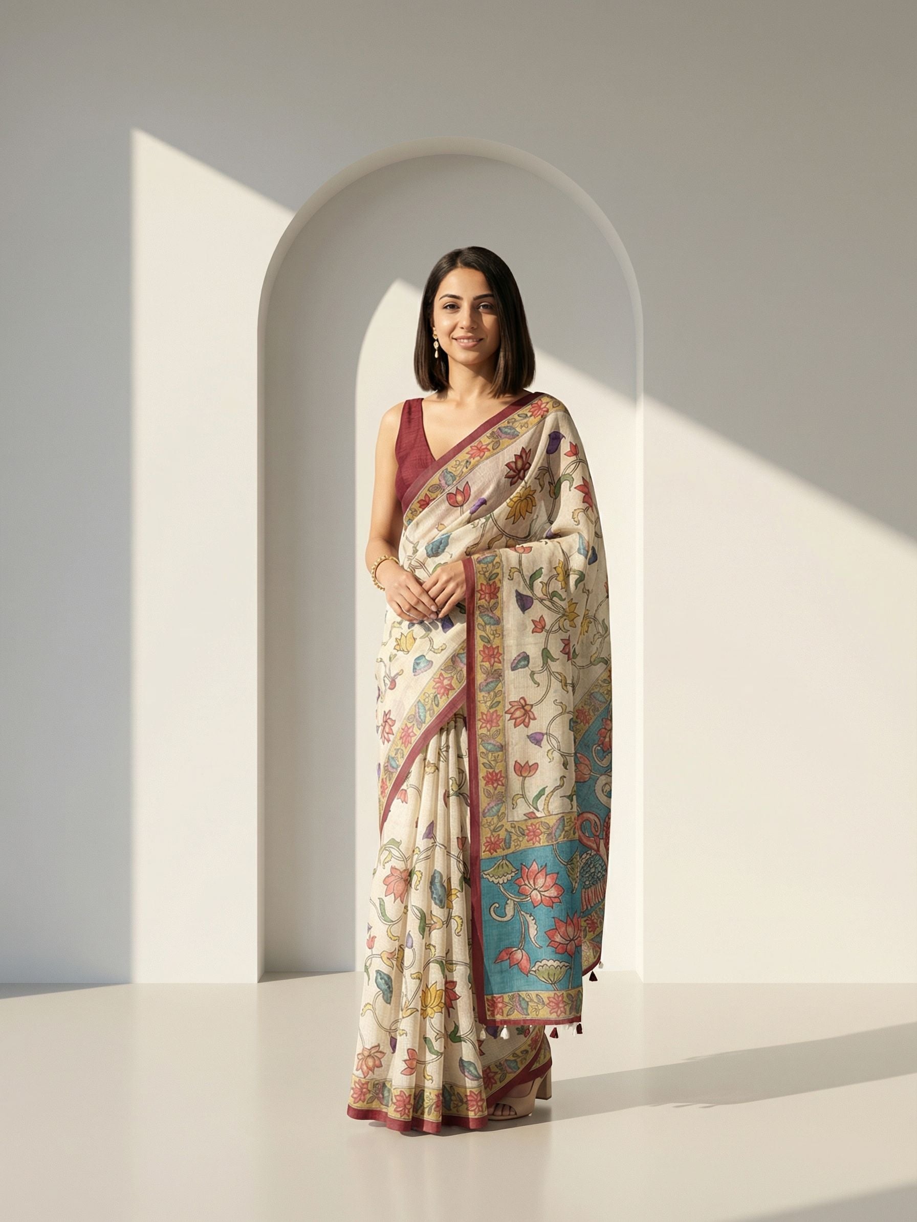 Lotus Pichwai Saree