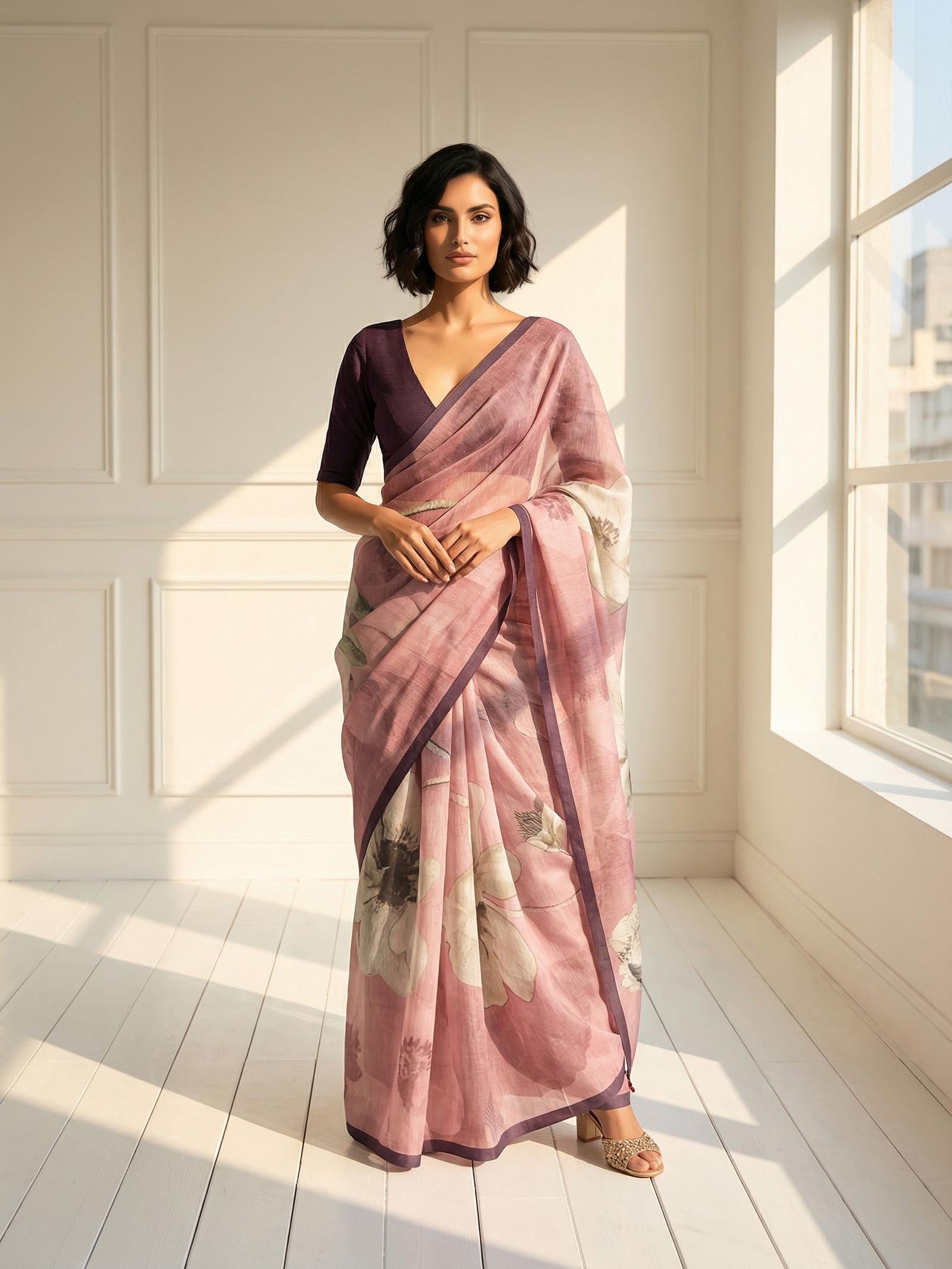 Blush Bloom Saree