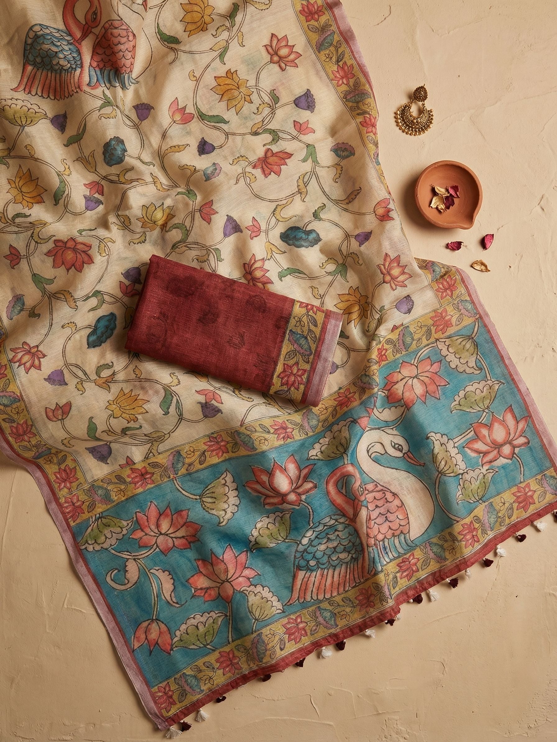 Lotus Pichwai Saree