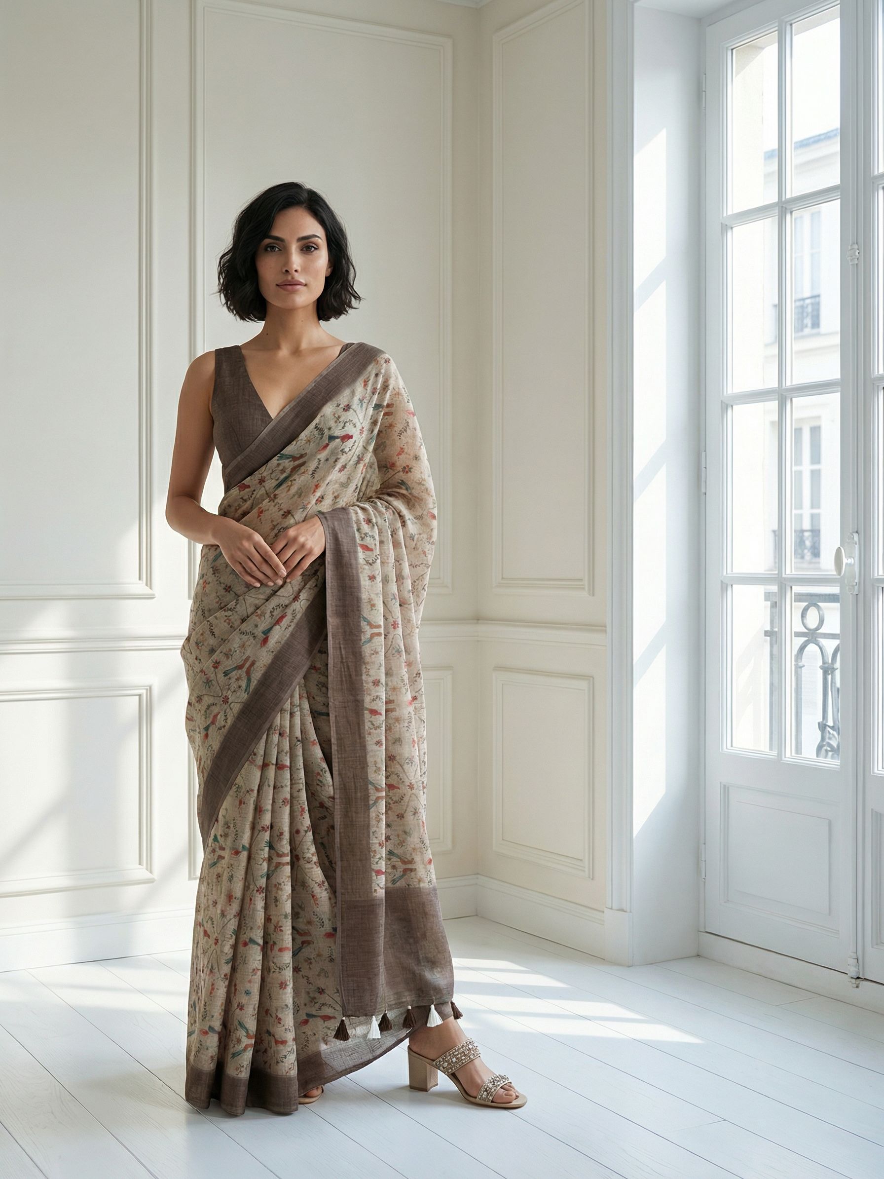 Sand Sparrow Saree