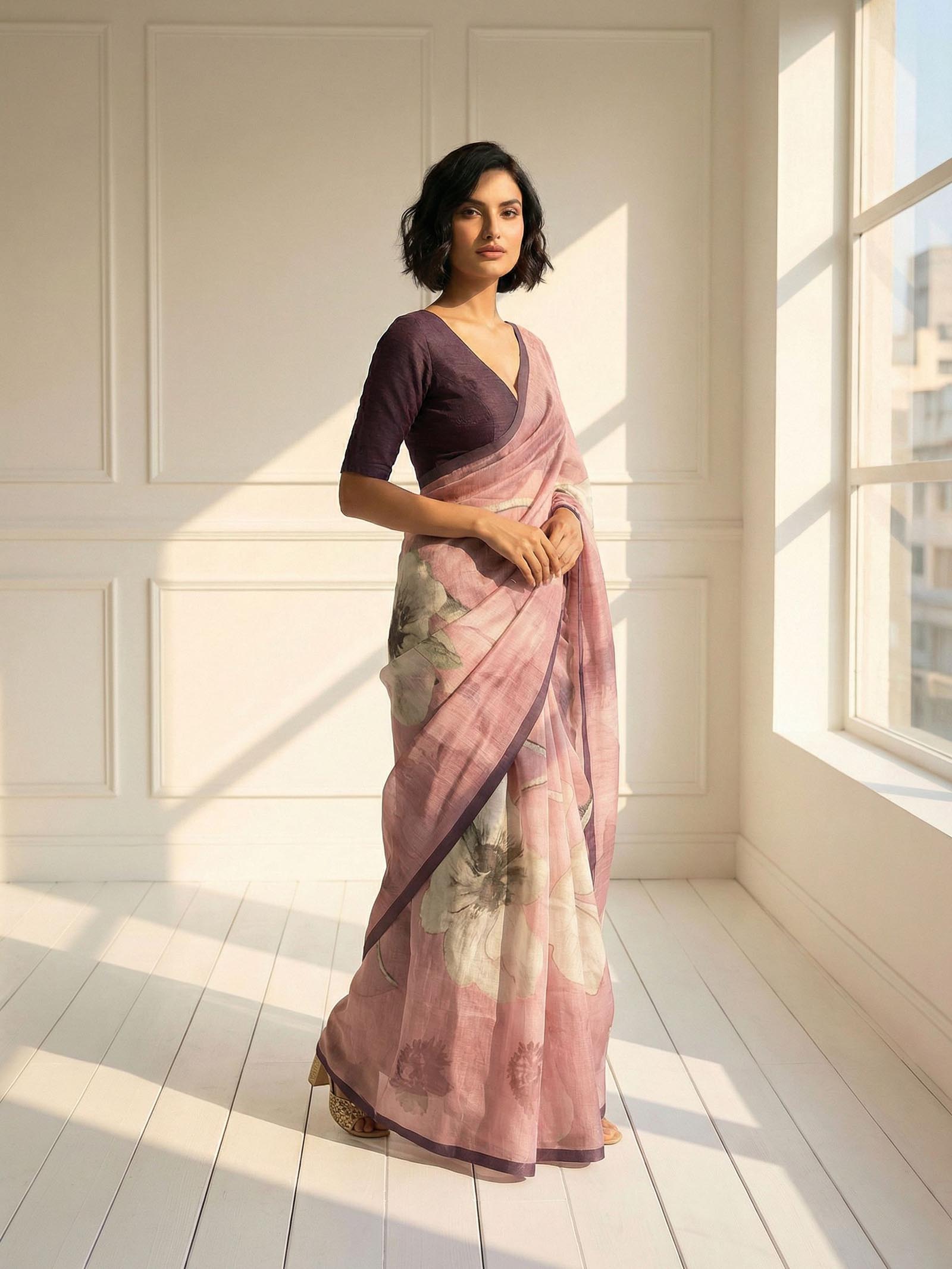 Blush Bloom Saree